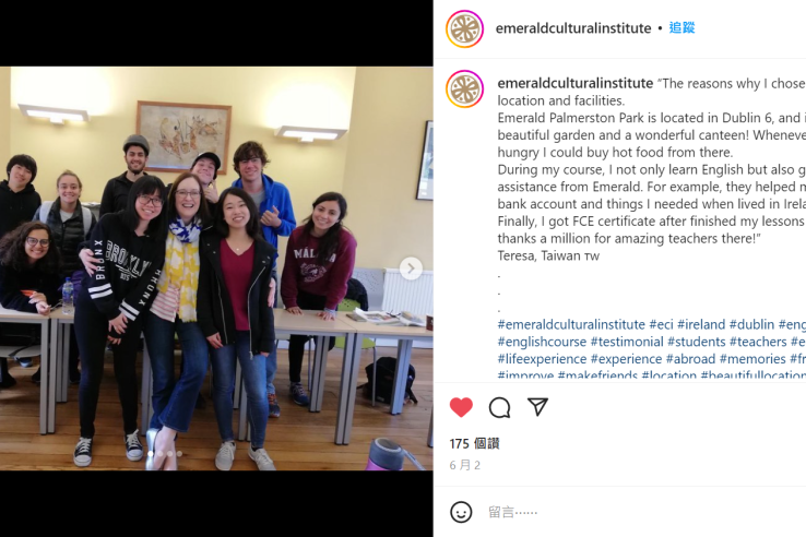 圖片: 愛爾蘭ECI遊學打工睿達學員心得感想 (JUN/2022)